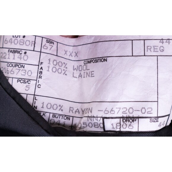 44R Classic-Fit Joseph Abboud GRAY PINSTRIPED Wool Three-Button Blazer Jacket - Picture 12 of 13